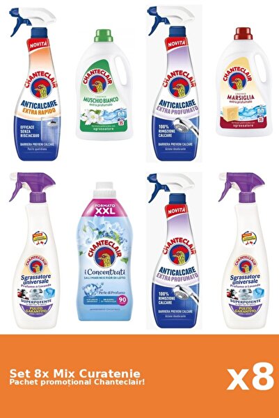 Chanteclair Set 8 Mix Curatenie Chanteclair: Lotus, Parfumat, Mosc Alb, Rapid...