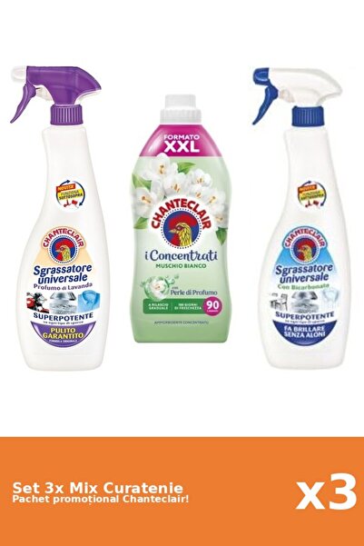 Chanteclair Set 3 Mix Curatenie Chanteclair: Bicarbonat, Mosc Alb