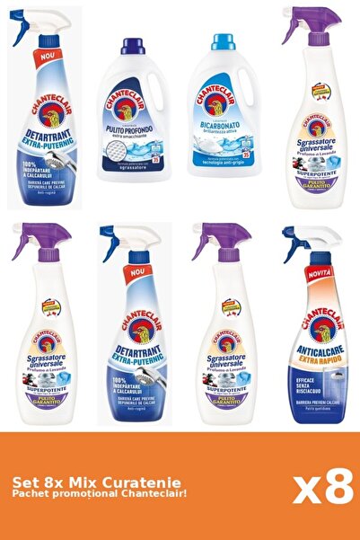 Chanteclair Set 8 Mix Curatenie Chanteclair: Bicarbonat, Clasic, Puternic, Mo...