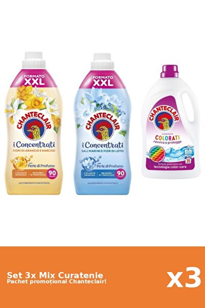 Chanteclair Set 3 Mix Curatenie Chanteclair: Lotus, Portocale, Color