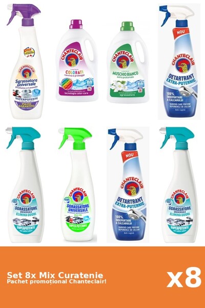 Chanteclair Set 8 Mix Curatenie Chanteclair: Lamaie, Puternic, Color, Mosc Al...