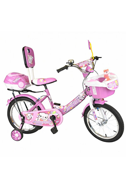 BAZAAR5 دراجة أطفال بعجلات جانبية مع سلة أمامية وصندوق خلفي ومقعد مع مسند ظهر...