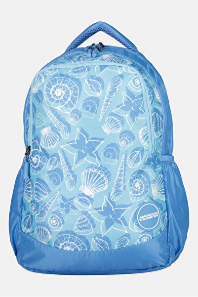 American Tourister Women Brand Logo Backpack, Blue