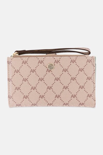 Anne Klein Women Brand Logo Wristlet Wallet, Tan