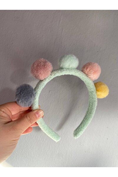 Dekordan House Girl's Plush Colorful Crown with Pompom