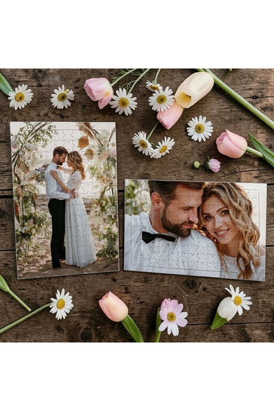 hediye A4 Puzzle 99 Parça Kişiye Özel Fotoğraf Baskılı Resimli Pazıl Yapboz