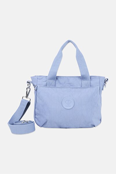 I Love Fashion Women Brand Logo Handbag, Ash Blue