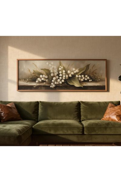 Tuba Decor Tek Parça Gerçek Ahşap Yatay Panorama Çerçeveli Tablo