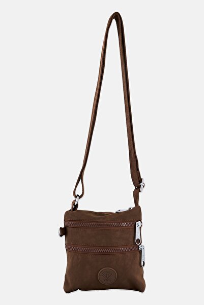 I Love Fashion Women Brand Logo Cross Body Bag, Brown