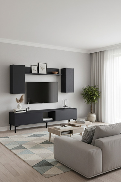 CENEYRA TVR1599A - APLOS TVR150 TV ÜNİTESİ TAKIM, TV SEHPASI ANTRASİT 150CM