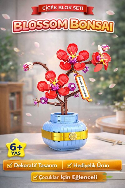 scntoys Botanicals Plum Blossom - Creative Flower Model Building Kit for Adul...
