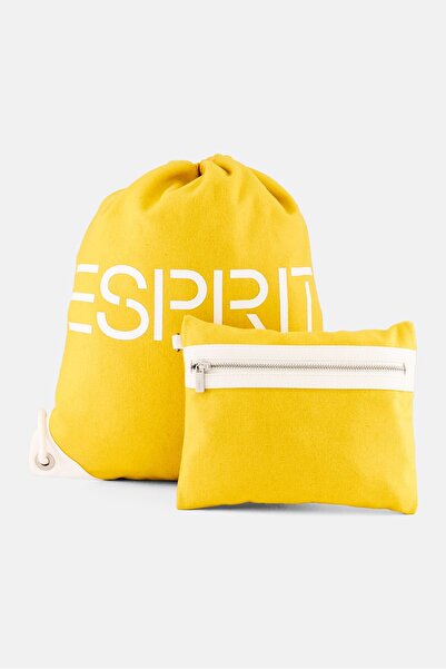 Esprit حقيبة ظهر نسائية برباط وشعار ماركة، أبعادها 46 سم ارتفاع × 37 سم طول ×...
