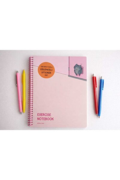 Ozzy Тверда обкладинка зі спіраллю, наклейками та лініями, 17х24 см, креативн...