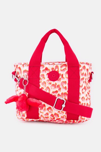 Kipling Women Animal Print Handbag With Keyring, Multicolor