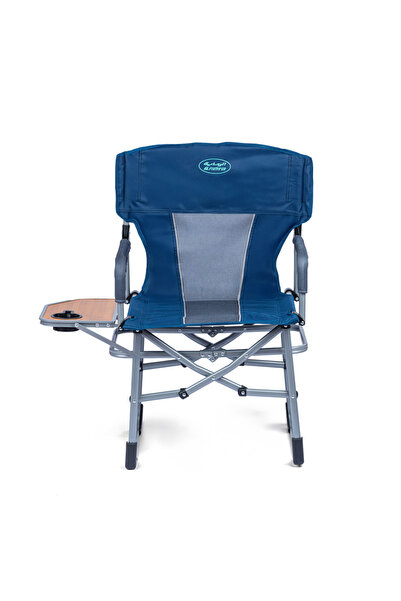 Alrimaya - كرسي قابل للطي مع طاولة جانبية بتصميم خشبي