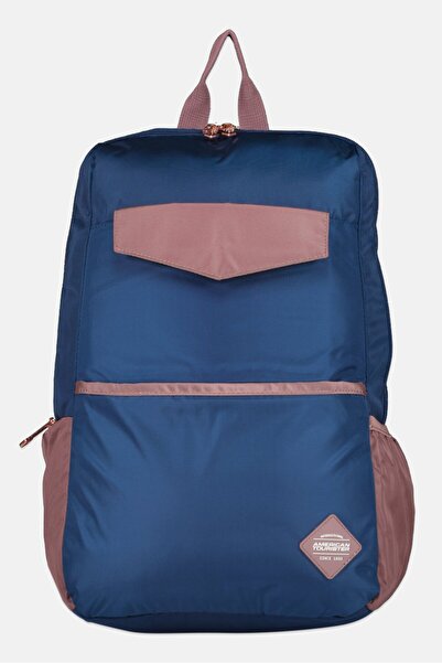 American Tourister Women Brand Logo Backpack, Navy