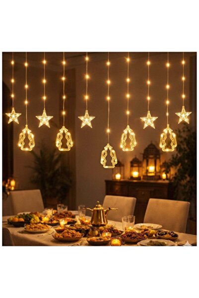 MOTRK Ramadan Lantern Lights - LED Ramadan Decoration with 5 Large Lanterns &...