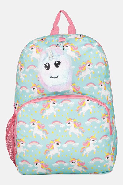 AD Sutton & Sons Kids Girl Graphic Print Backpack With Plush Mini Critter, Mu...