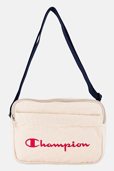 Champion Men Embroidered Logo Cross Body Bag, Beige