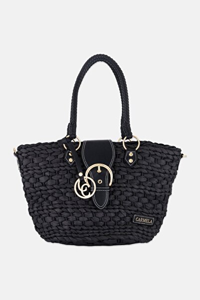 CARMELA حقيبة تعليقة نسائية ذو ملمس بارز ، 22 سم ارتفاع × 37 سم طول × 15 سم ع...