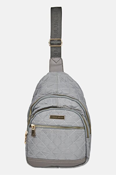 Adrienne Vittadini Women Brand Logo One Shoulder Backpack, Grey