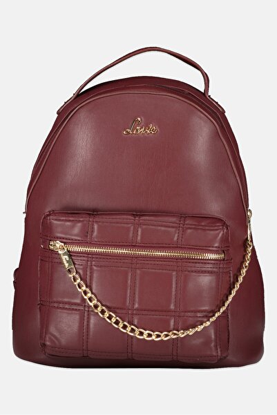 Lavie Women Brand Logo Backpack, Dark Maroon