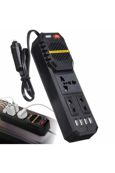 Linomag Invertor de tensiune auto, Linomag®, DC/AC 12v/220v, adaptor priză UE...