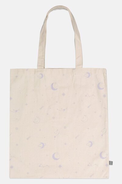 Muy Mucho Women Graphic Print Tote Bag, Beige