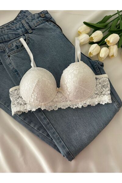 Gold Night Women's Lace Pack Padded Wired Push up Padded Soft Bra