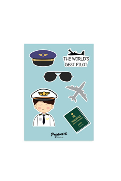 Printoot مجموعة ملصقات الطيار المحترف التي تضم رموز الطيران وملصقات معدات الم...