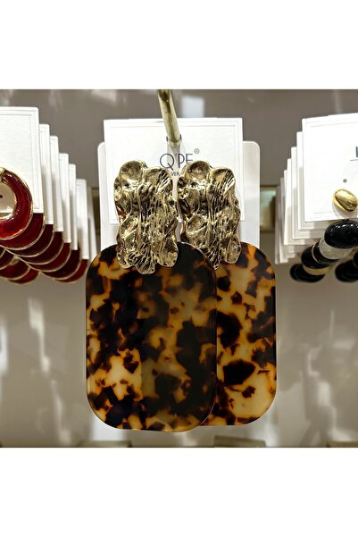 GLOW ACCESSORIES BAE Qpe Zra Model Vip Dangle Acrylic Leopards Earrings