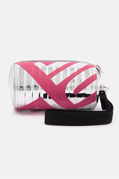 Diesel Women Brand Logo Coin Purse 12 H x 8 D cm, Pink/Silver
