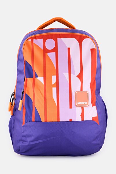 American Tourister Men Brand Logo Backpack, Multicolor