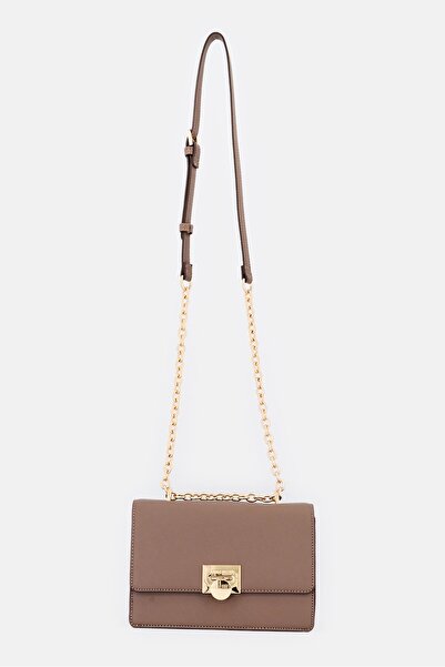 Anne Klein Women Brand Logo Cross Body Bag, Taupe