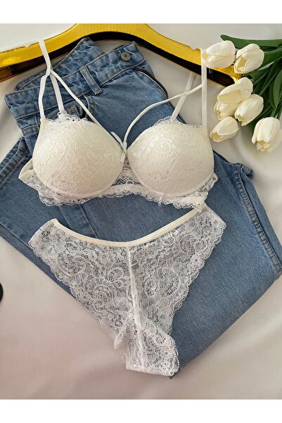 Gold Night Women's Lace Piece Rope Detailed Supported B Wired Padded Soft Bra...