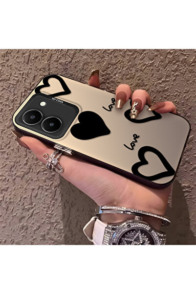 CHICASELUX حافظة هاتف من السيليكون ذات حافة صلبة ومضادة للسقوط على شكل قلب مت...