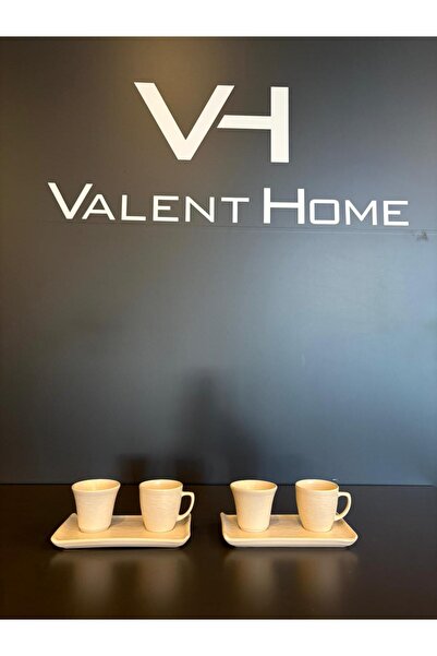 Marka Valent Home Set of 2 Coffee Cups White
