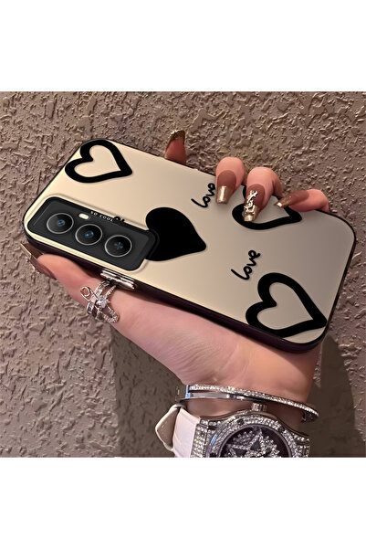 CHICASELUX حافظة هاتف من السيليكون ذات حافة صلبة ومضادة للسقوط على شكل قلب مت...