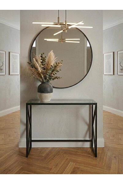 TodekHome Lumina Modern Antre Dresuarı - 4mm Temperli Camlı Metal Konsol - 10...