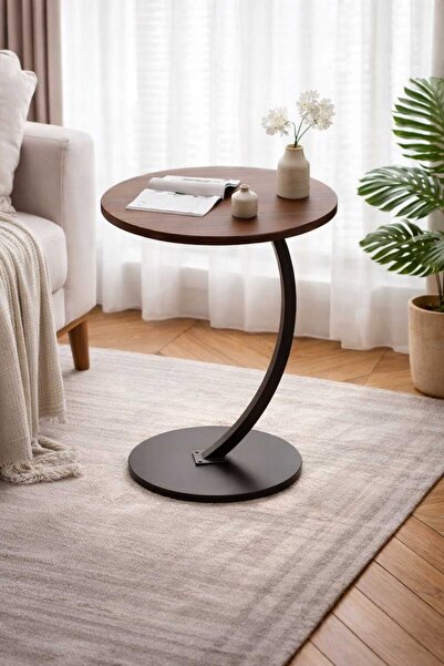 Golden Bark طاولة تقديم قهوة، طاولة جانبية، على شكل حرف C، متعددة الاستخدامات...
