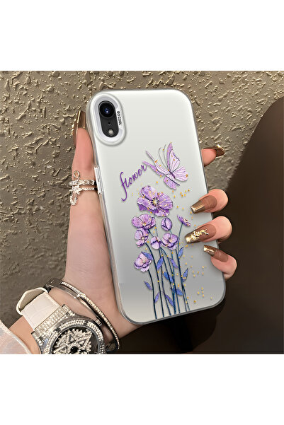 Hontinga iPhone Xr Compatible Silicone Edge Hard Back Anti-Fall Phone Case Fl...