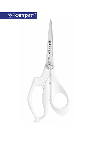 Kangaro Stainless Steel Office Scissors 185mm with 3D Comfort Handle