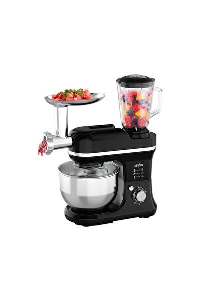 Go İthalat Nvdn-Rsgitlt345 Black Stand Mixer - Blender Set 3in1 Grinding Mach...