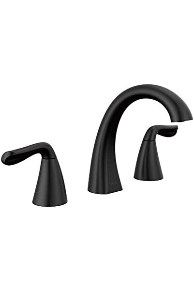 Yıldızan Esnshop Arvo Yaygın Bathroom Faucet 3 Hole, Matte Black Bathroom Fau...
