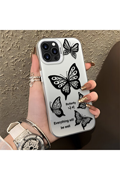 Hontinga iPhone 13 Pro Max Compatible Silicone Edge Hard Back Anti-Fall Phone...