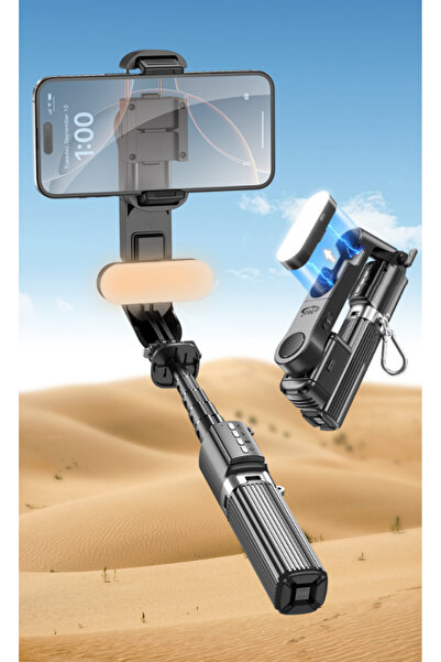 MATECHNO 102cm RGB TakÇıkar Işık Akıllı Tripod Gimbal Hareketli Kumandalı Vid...