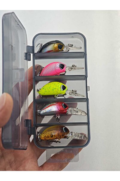 Bozok balıkçılık Maket balık, rapala, (5.5 cm 4 gram 5 adet kutu dahil)