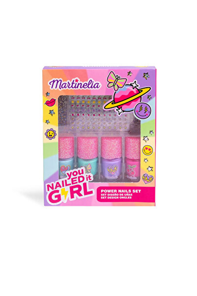 Martinelia SUPER GIRL SET OF 4 NAIL POLISHES AND ACCESSORIES