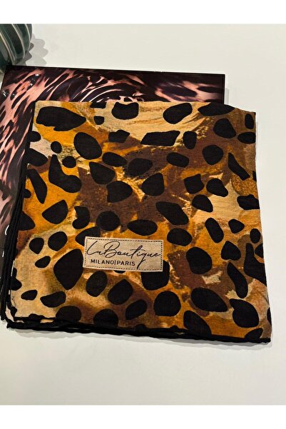 La Boutique Eşarp La Boutique Güz/Yaz Serinliği Leopar Desenli Eşarp