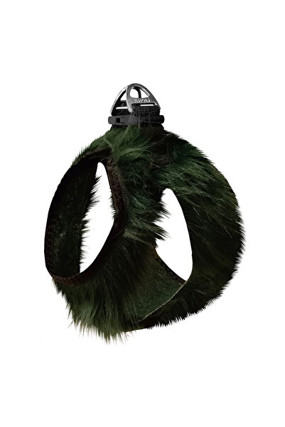 Mestore Triple Lock Plush Cat and Dog Collar 32-40 cm Medium Green - Sf-Pls-Mysl